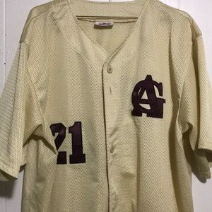 Brown and maroon Georgia baseball Jersey